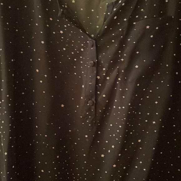 Torrid black sheer blouse with star pattern size 3X - Picture 3 of 5